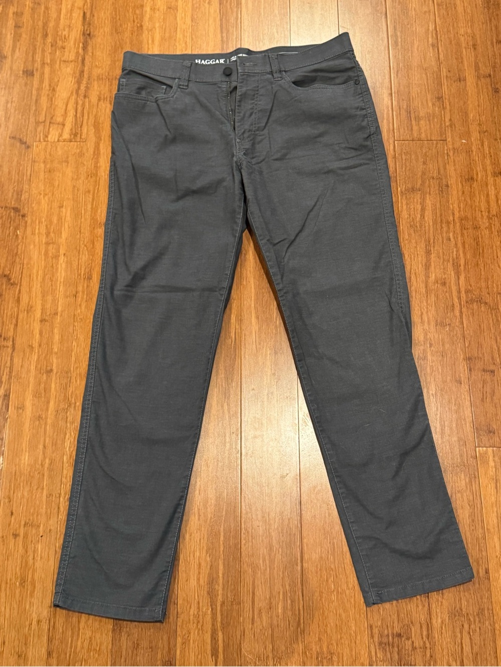 Haggar Men's Charcoal Slim Straight Pants